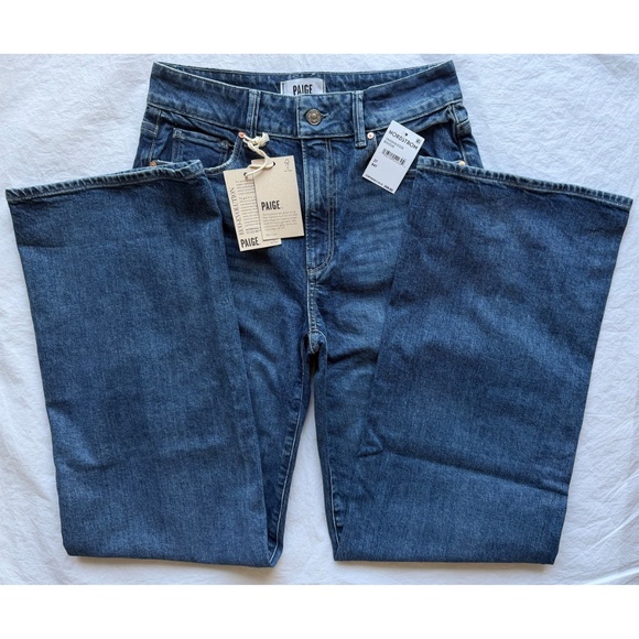 PAIGE Blue Flare & Wide Leg Jeans - Picture 10 of 16